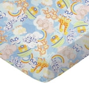 SheetWorld Fitted 100% Cotton Percale Play Yard Sheet Fits BabyBjorn Travel Crib Light 24 x 42, Noahs Ark