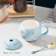 thumbnail image 3 of Pink- Blue- Green Linda Taza De Café De Cerámica Con Taza Kawaii Tapa De Astronauta Cuchara De Acero Inoxidable, Novedad Taza De Té De La Mañana Y Leche Regalo De Navidad Para Muj, 3 of 5