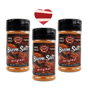 J&D's Original Bacon Salt - 3 PACK    STICKER - Low Sodium Bacon Flavored Seasoning Salts
