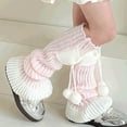 thumbnail image 4 of FAWUUDO Winter Warm Leg Warmers for Girls Fall Knitted Legwarmers Cute Soft Socks Accessories, 4 of 6