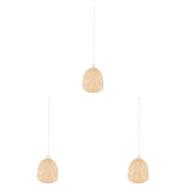 Billuyoard Bamboo Wicker Lamp Shade Hanging Light Room Bar Room Living Dining for Type1 NO1