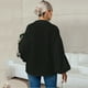 thumbnail image 3 of Sudadera corta,Blusa informal de manga larga con cuello en V para mujer, cuello redondo, poliéster suave, ideal para el hogar o el trabajo, sopatenor, 3 of 6