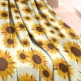 thumbnail image 3 of Yellow Brown Sunflower Pattern Blanket,Comfortable Soft Flannel Throw Blanket,All Season,Warm Lightweight Blankets for Sofa Bed Couch Living Room Chair,60"x80", 3 of 4