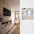 thumbnail image 5 of Yayeee Rocker Switch Wall Plate 3-Gang 6.5"x4.6" Home Decorative Outlet Cover, Beige Whimsical Leaves, 5 of 6