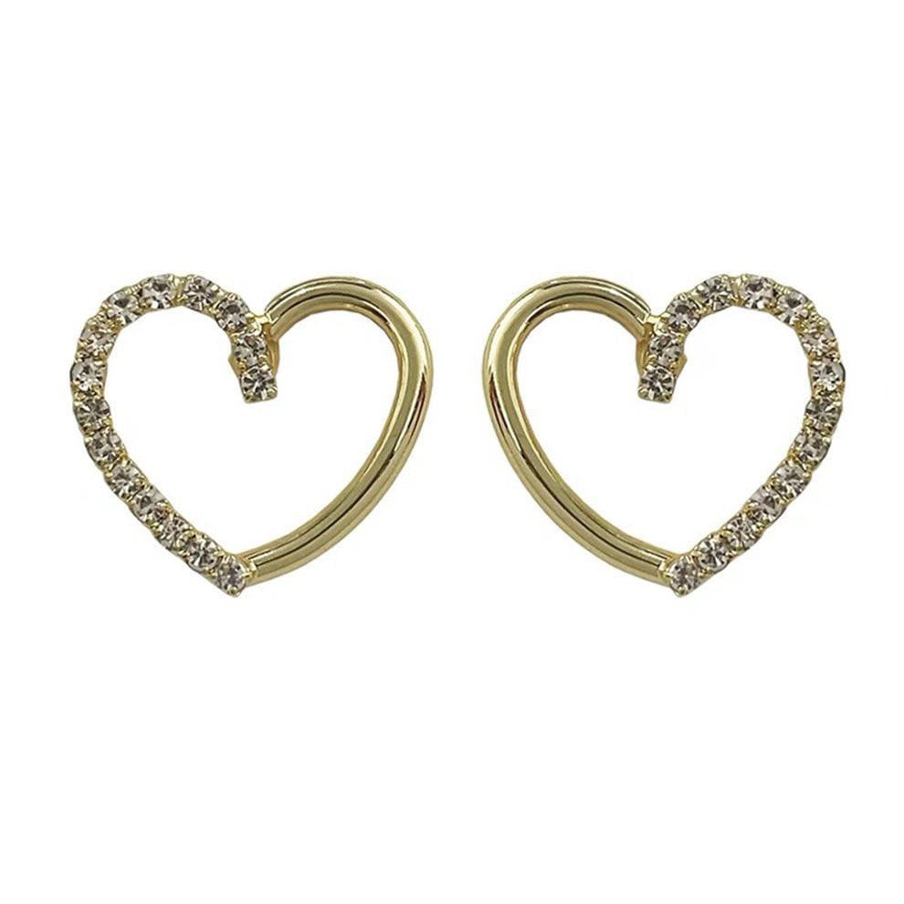 Open Heart Ear Threader Earrings 925 Sterling Silver Love Friendship