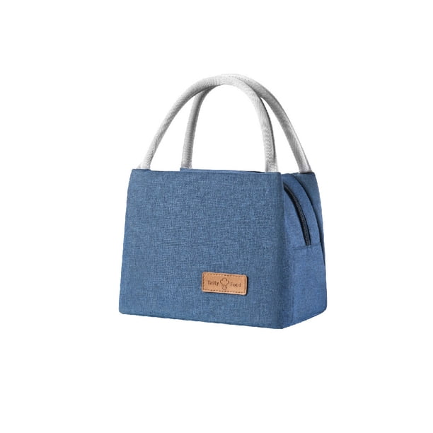Advancent Bolsa de almacenamiento para almuerzo de Camping, organizador térmico portátil, bolso de mano, caja de organización, bolsa para Kits de desorden para acampar Azul Largo