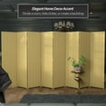 thumbnail image 6 of Red Lantern 6 ft. Tall Woven Fiber Folding Screen - Dark Beige - 8 Panel, 6 of 6
