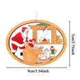 thumbnail image 2 of Navidad Natividad Colgante De Madera Adornos Adornos Con Hueco Tallado Para La Decoración De La Fiesta De Navidad seitruly HA042674-01, 2 of 6