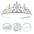 thumbnail image 5 of Rhewides 1Pc Kids Birthday Party Crown Exquisite Tiara Headdress Snowflake Hair Ornament, 5 of 10