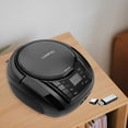 thumbnail image 5 of LONPOO Portable CD Player Boombox Classic Stereo Sound System Outdoor Speaker with FM Home Audio Radio, Bluetooth, Aux-in, USB Playback, Black, 5 of 5