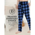 thumbnail image 4 of North 15 Boy's Super Cozy Buffalo Plaid Micro Fleece Pajama Pants-1235B-Navy-14-16, 4 of 9