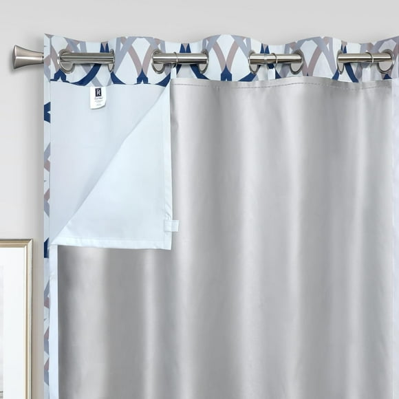 AIR-Odor Free 100% Blackout Curtain Liners for Window Curtains UV Blocking Darking Liner for Nursery Bedroom Heat and Cold Control Energy Efficient 2 Panels Each Liner 50 x 58 Inch with Rings