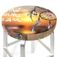 thumbnail image 3 of Lsque Follow Your Dream Dreamcatcher Pattern Round Bar chair cushion covers Velvet Fabric Premium Comfort Protects from Scratches and Stains for 14-17 Inch Chair-14 inch, 3 of 7