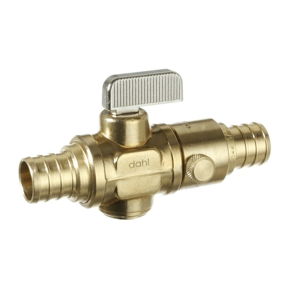 3/4" PEX x PEX Straight Stops and Isolation Valve with Drain