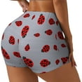 thumbnail image 1 of Fotbe Ladybug Shorts Sin Costuras – Shorts Deportivos de Cintura Alta para Mujer, Elásticos para Gimnasio, Yoga, Running o Ciclismo-Small, 1 of 8