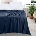 thumbnail image 2 of Sábanas planas Utopia Bedding, paquete de 6 piezas, color azul marino, 2 of 6