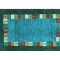 thumbnail image 1 of Ahgly Company Indoor Rectangle Abstract Light Blue Contemporary Area Rugs, 5' x 7', 1 of 4