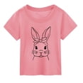 thumbnail image 2 of Gerichy T-shirts for Girls Easter Bunny Shirt Toddler Boys Girls Happy Easter T Shirt Kids Bunny Rabbit Graphic Tees Tops, 2 of 3