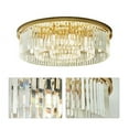 thumbnail image 5 of Modern Crystal Chandelier Flush Mount Gold Ceiling Lighting Fixture Dia 23.6", 5 of 12