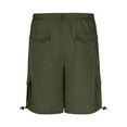 thumbnail image 4 of Erwazi Men's Cargo Shorts Elastic Waistband Relaxed Fit Summer Casual Drawstring Hem Work Shorts Outdoor Multi-Pocket Short, 4 of 5