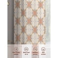 thumbnail image 6 of Orange Floral Sheer Curtains 108 Inch Length 2 Panels Set Window Treatments, Country Boho Ethnic Art Flowers Motifs Rod Pocket Semi Curtains for Living Room/Bedroom/Kitchen Décor, 104"W x 108"L, 6 of 7
