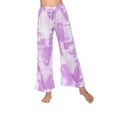 thumbnail image 4 of Wide Leg Pants for Women High Waist Drawstring Tie-Dye Pajama Pants Casual Loose Fit Yoga Workout Lounge Trousers, 4 of 7