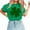 Green#2, variant on St Patricks Day Shirt Women Short Sleeve Round Neck Loose Soft Printed Summer Tops