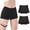 Black, variant on 50ml Absorbency Overnight Period Shorts for Women, Heavy Flow High Waisted Cotton Sleep Boyshorts, 2-Pack Quick Absorbing Full Coverage Leak-Proof