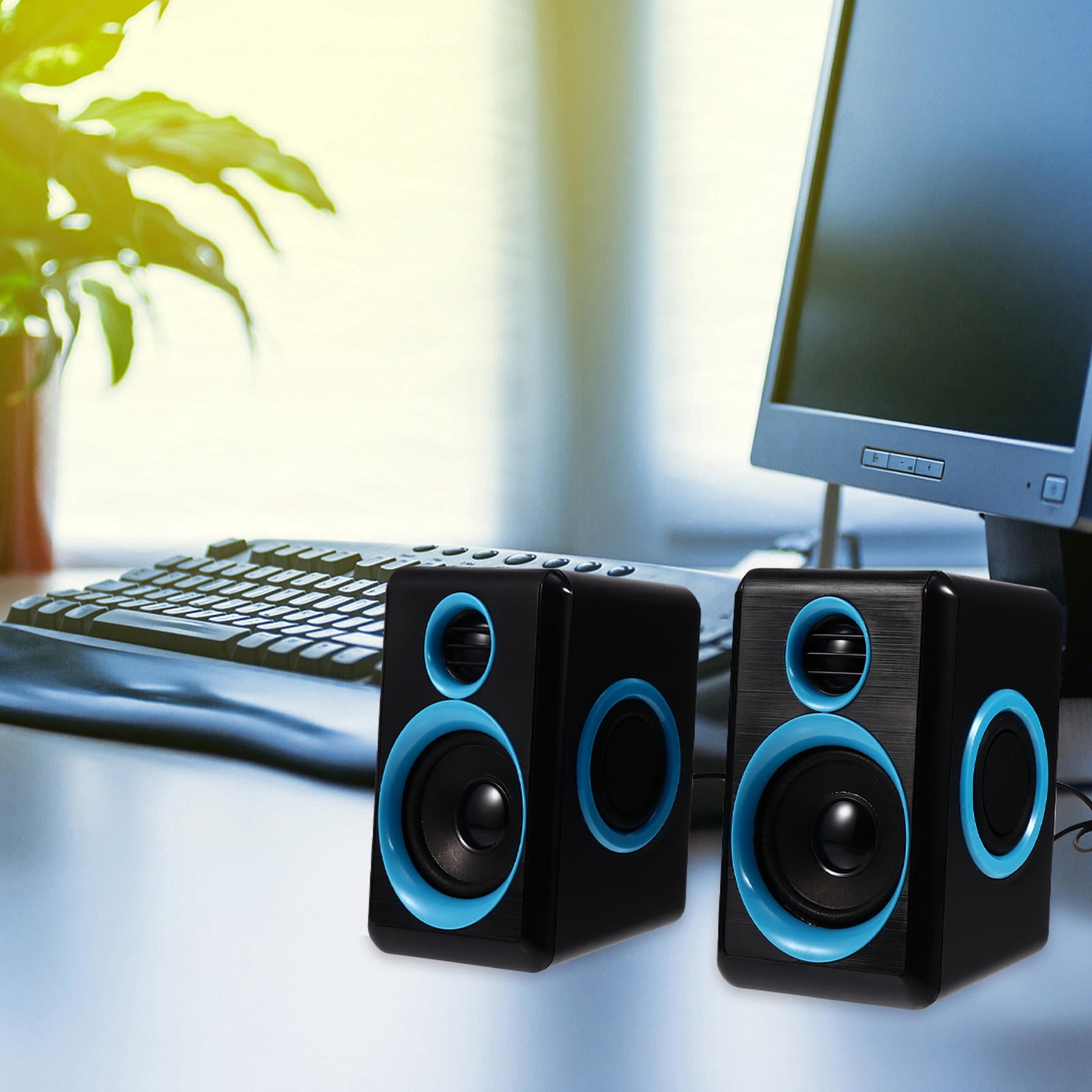 Mobutofu 2-Pack Computer Speakers for Home, Office, and Music Playback with Clear Sound