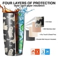 thumbnail image 7 of 20oz Tumblers Halloween Ghost Boo Pattern Stainless Steel Vacuum Insulated Double Wall Travel Tumbler Cups Mug with Lid and Straw,Cleaning Brush for Cold & Hot Drinks, 7 of 7
