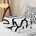 thumbnail image 6 of Homewish Abstract Wavy Stripes Zipper Twin Comforter Sets with Fitted Sheet and 2 Pillowcases,Contemporary Artwork Zipper Bedding Set,White Black,Reversible,4pcs, 6 of 8