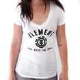 thumbnail image 1 of Element - Lock Up White Juniors V-Neck T-Shirt - Small, 1 of 1