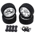 thumbnail image 1 of Bewildely RCGOFFLOW-llantas duraderas de aleación de aluminio, neumáticos para llantas de control remoto 1/14, Wltoys 144001, pieza de coche a Kits de construcción modelo Plata, 1 of 6