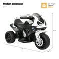 thumbnail image 2 of Gymax Kids Ride On Motorcycle BMW Licensed 6V Electric 3 Wheels Bicycle w/ Music&Light Black, 2 of 10