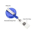 thumbnail image 4 of Uxcell Retractable Round Badge Holder Reel with Clip and Strap Clear Blue 10 Pack, 4 of 5
