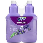 Swiffer Wet Jet Mop Refill Solution, Wood, Laminate, Tile, Floor Cleaner, Lavender, 42.2 fl oz, 2 Pack