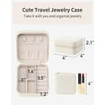 thumbnail image 2 of GOVVEP Portable Travel Jewelry Case, Girls Jewelry Box, Teen Girl Gifts Trendy Stuff birthday gifts for women , White, 2 of 10
