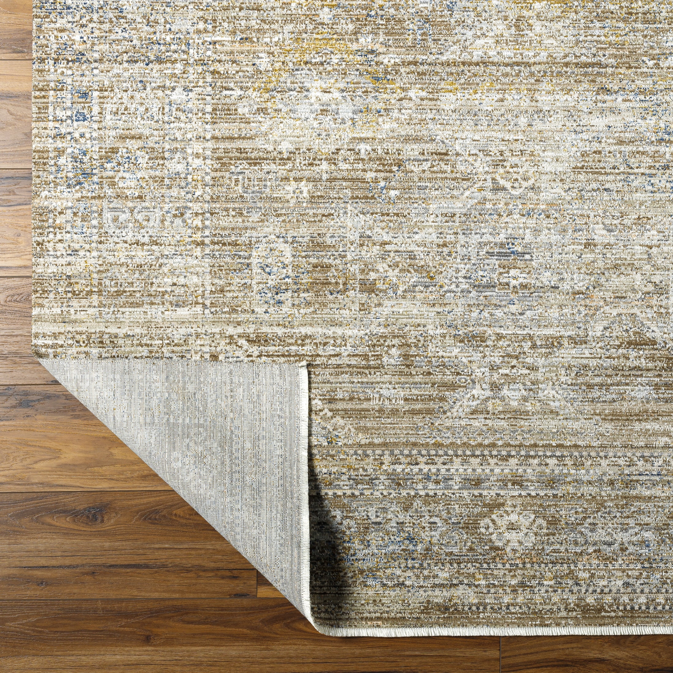 Livabliss x Becki Owens Margaret Medallion Washable Area Rug,9' x 13'1",Slate/Brown