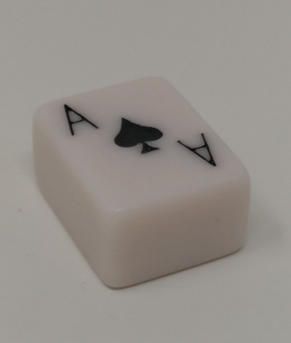 THY COLLECTIBLES Mahjong Tiles Poker Rummy Game Set 120 White Poker Tiles