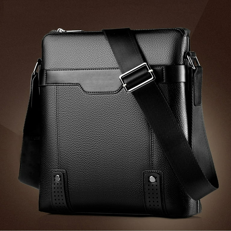 Mens Faux Leather Professional Business Smart Cross Body/Messenger/Shoulder  Bag - Black : Clothing, Shoes & Jewelry