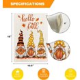thumbnail image 5 of Hello Fall Gnomes Garden Flag, Autumn Fall Gnomes Pumpkin Yard Flag, Burlap Double Sided 12.5x18 Welcome Fall Flag, Thanksgiving Harvest Maple Leaves Yard Outdoor Decoration, 5 of 6