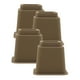 thumbnail image 4 of Paquete de 4 elevadores de cama resistentes para muebles, de plástico, con patas de elefante blancas y marrones. Marrón 5 pulgadas 4 piezas, 4 of 9