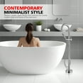thumbnail image 4 of sumerain Freestanding Tub Faucet High Flow with Hand Shower,Modern Floor Mount Tub Filler Faucet Brushed Nickel, 4 of 16