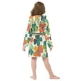 thumbnail image 7 of FORMRS Niños Bathrobe Unisex Hooded Robe Soft Plush Pajamas Sleepwear, Size 2-3T, White Clover Pattern, 7 of 7