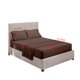 thumbnail image 2 of Juego de ropa de cama para el hogar Sábana de cama Funda de colchón Funda de almohada Juego de ropa de cama de poliéster de color sólido, Café, Reina, 4pcs / set Eigraketly HA6267-34B, 2 of 7