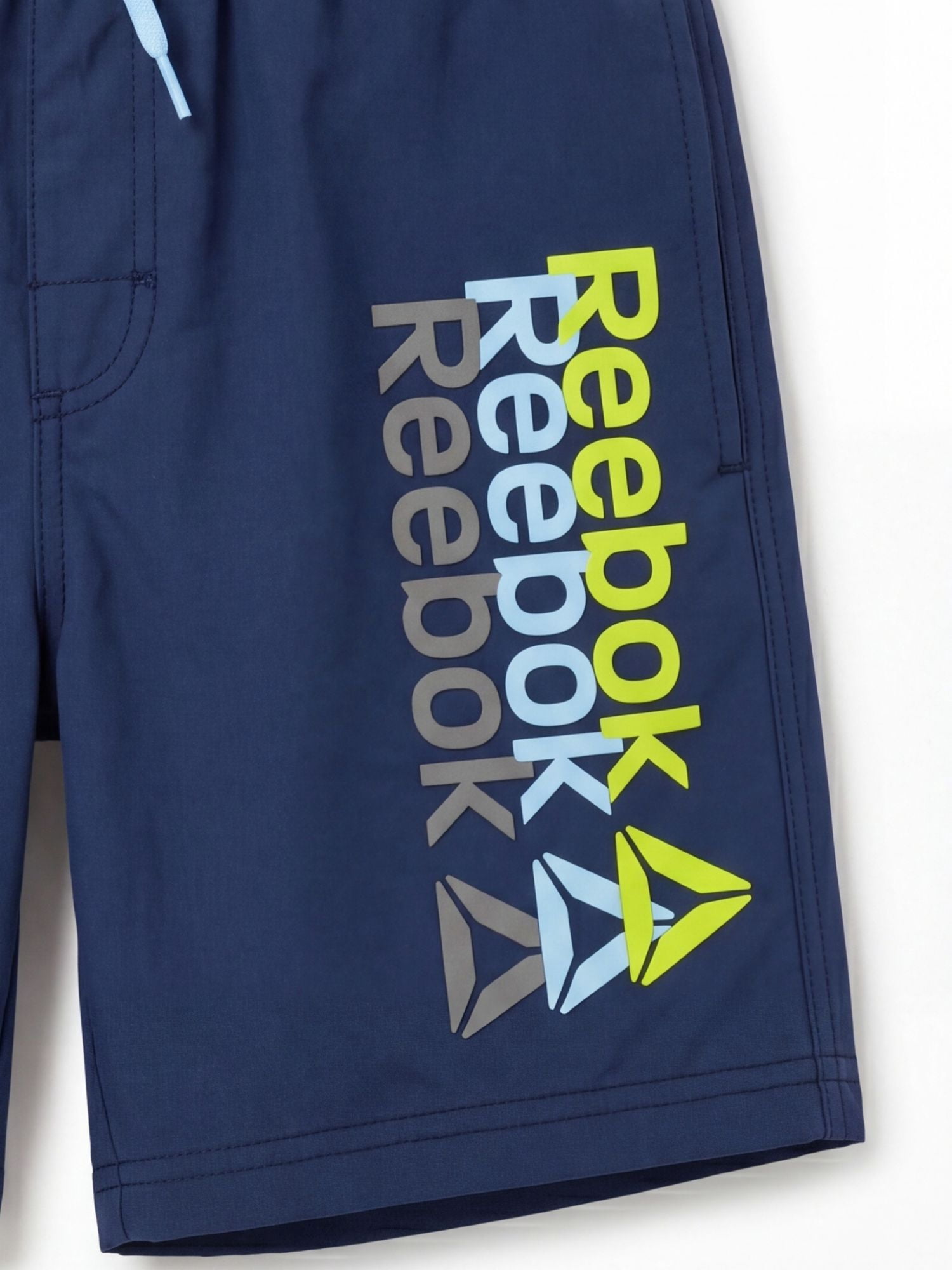 Reebok Boys Volley Swim Trunks with Elastic Drawstring Waistband and UPF 50+ Protection, Sizes 4-18