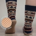 thumbnail image 2 of BambooMN Men's Knit Winter Gripper Slipper Socks - Blue Spruce - L/XL - 1 Pair, 2 of 6