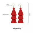 thumbnail image 3 of K-KED Women's Vintage Bohemian Long String Drop Dangle Earrings Tassels Delicate Jewelry -Light Coffee, 3 of 9