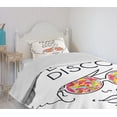 thumbnail image 4 of Ambesonne Hippie Quilted Bedspread Set 2 Pcs, Girl Afro Hair Glasses, Twin Size, Multicolor, 4 of 6