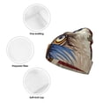 thumbnail image 3 of Hirioo Eagle With USA Flags for Men's Knit Cuffed Beanie for Outdoor Activities Unisex, 3 of 6